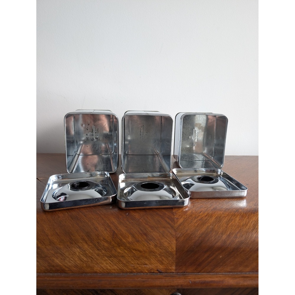 MCM Vintage Lincoln Beautyware Chrome Metal 3 Piece Canister Set - Picture 8 of 13